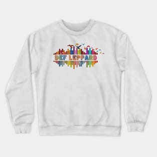 Tone Color Wave With Name-Def Leppard Crewneck Sweatshirt